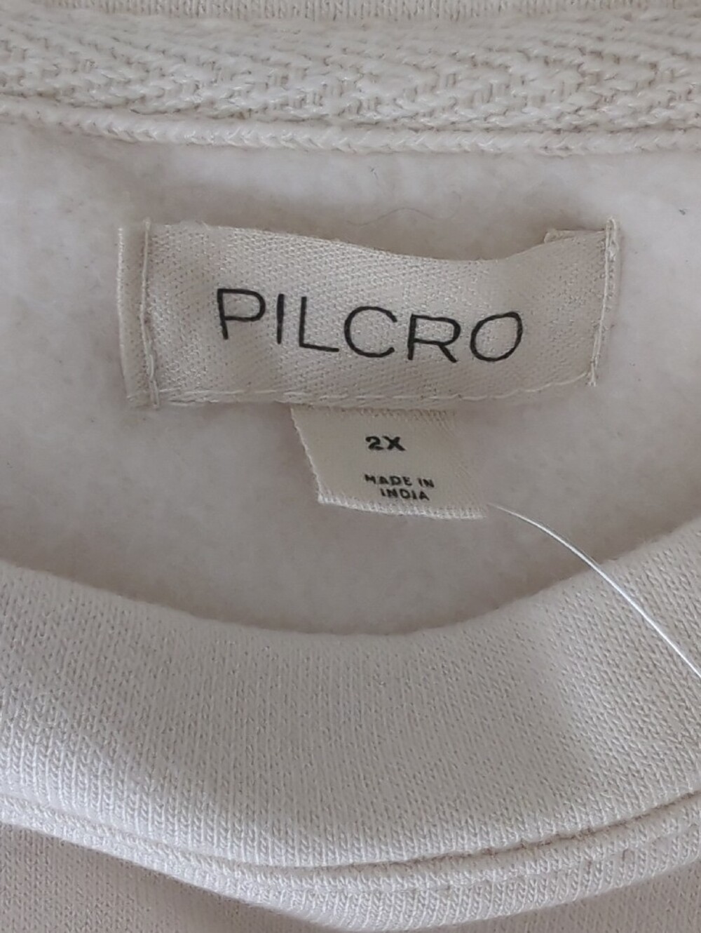 NWT Anthropologie Pilcro Sweatshirt Twofer Lace Mini Dress Napoli 1976 Cream 2X - Picture 3 of 14